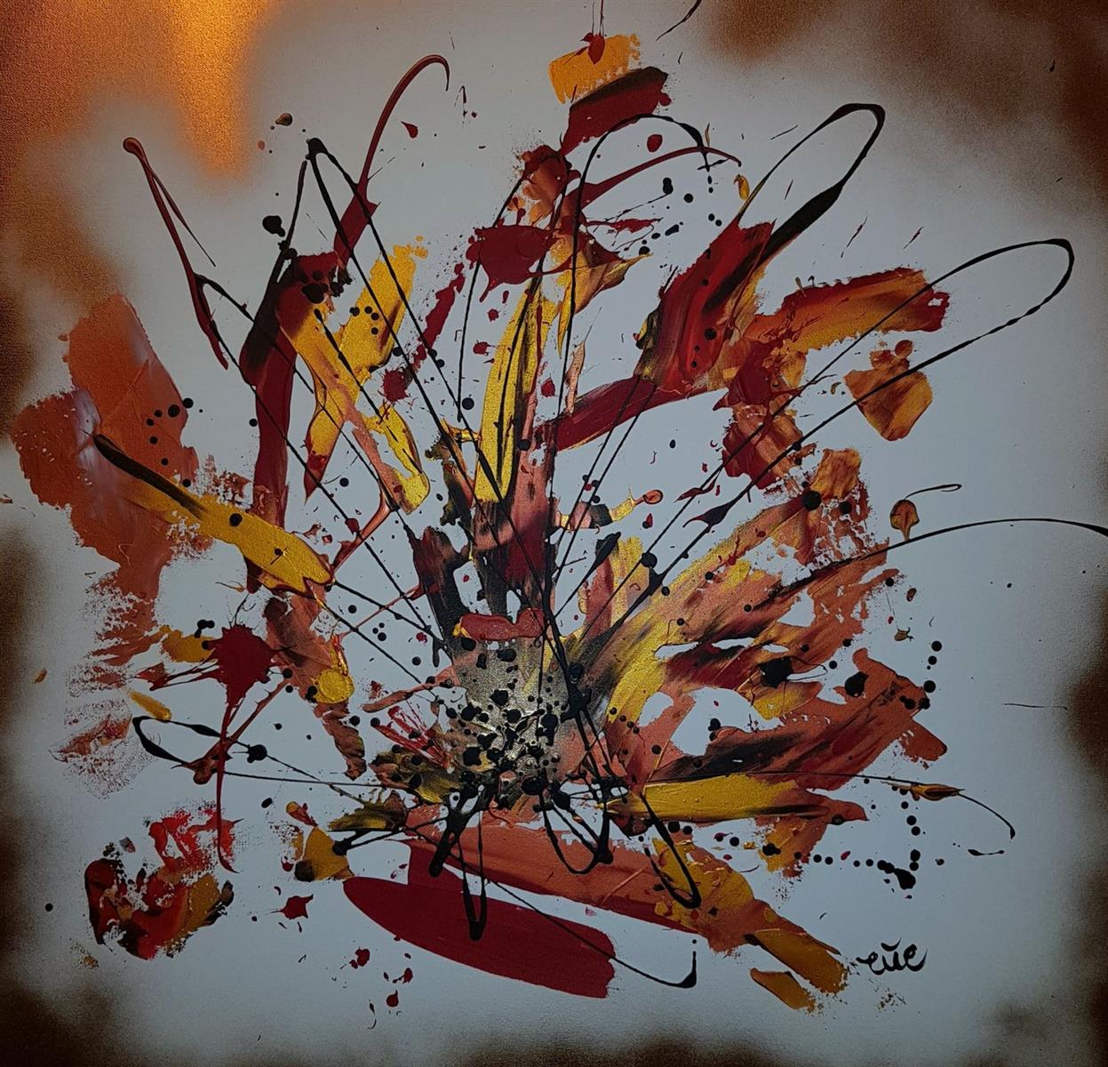 Exposition de peintures, au restaurant de la Tour