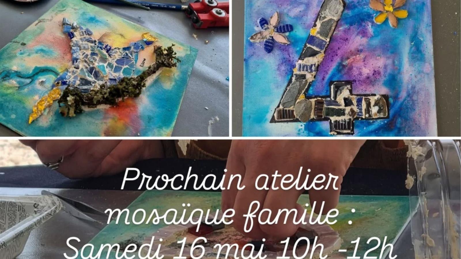 Atelier créatif mosaïque en famille