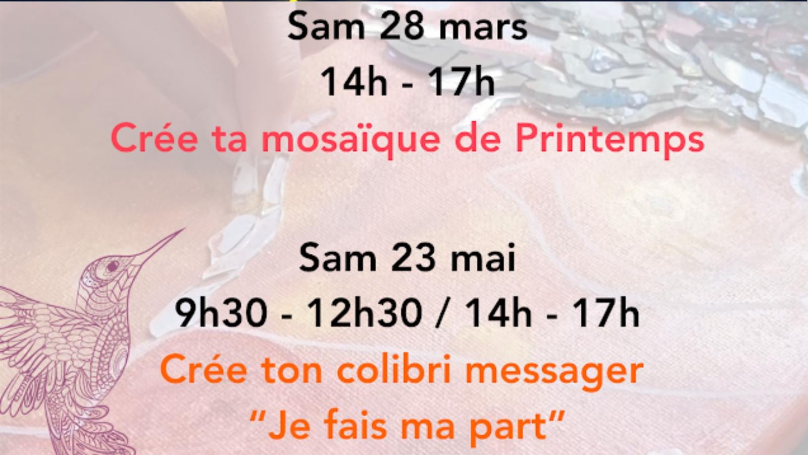 Atelier : Crée ta mosaïque de printemps