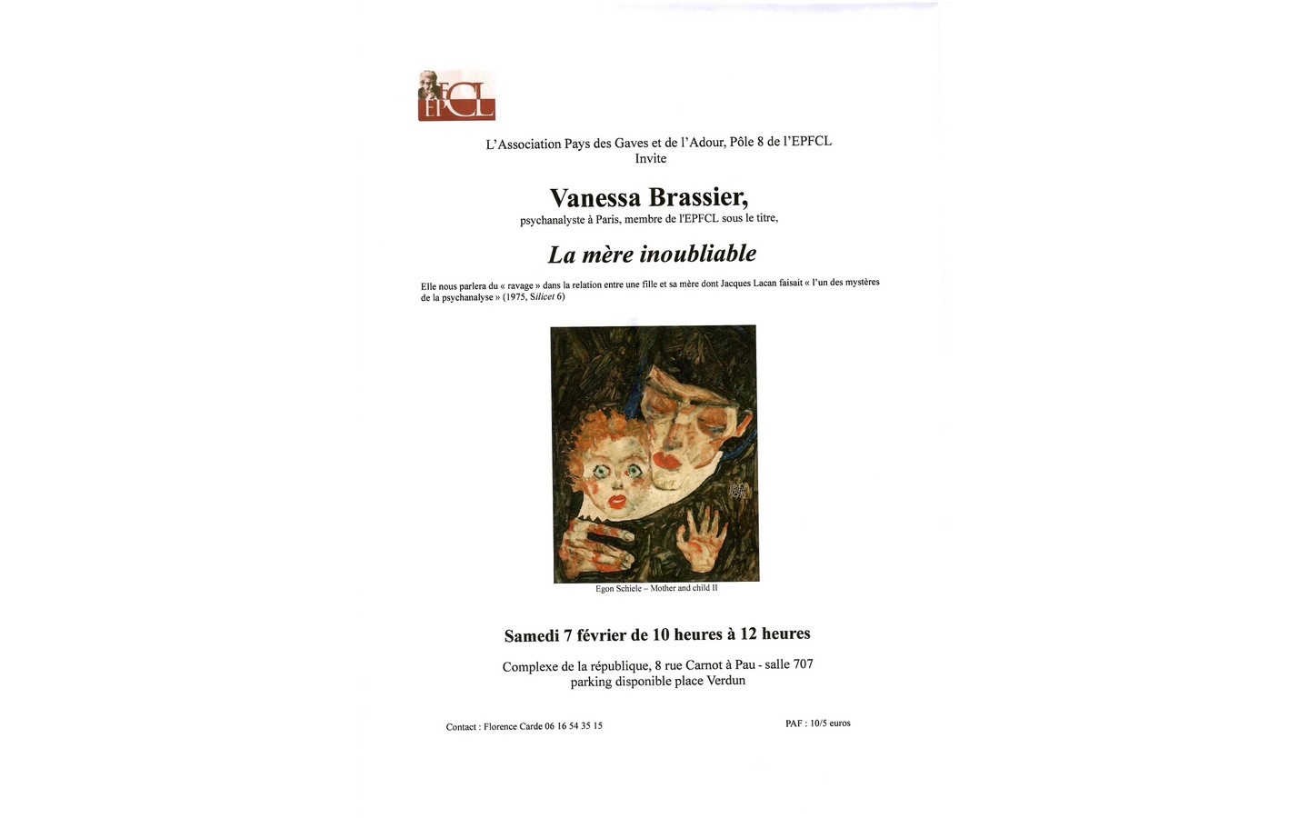 Conférence "La mère inoubliable"