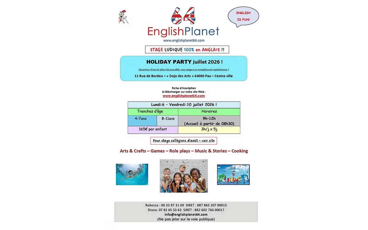 English Planet - Stage anglais "Holiday party"