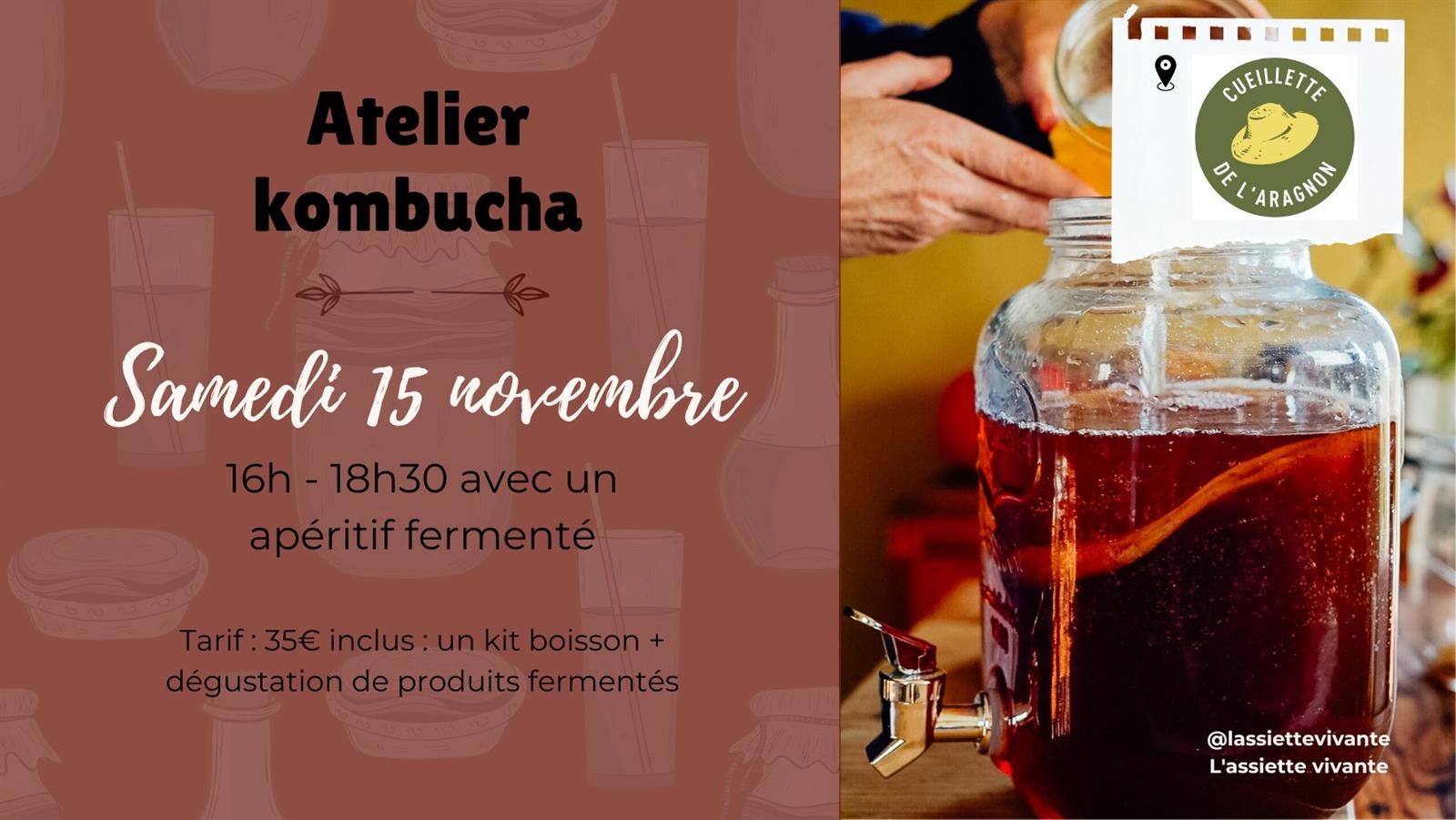 Atelier kombucha, à la cueillette de l'Aragnon