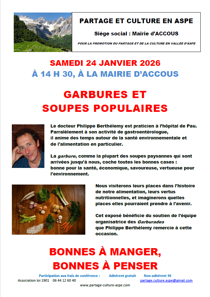 Conférence partage et culture : Garbures et so ...