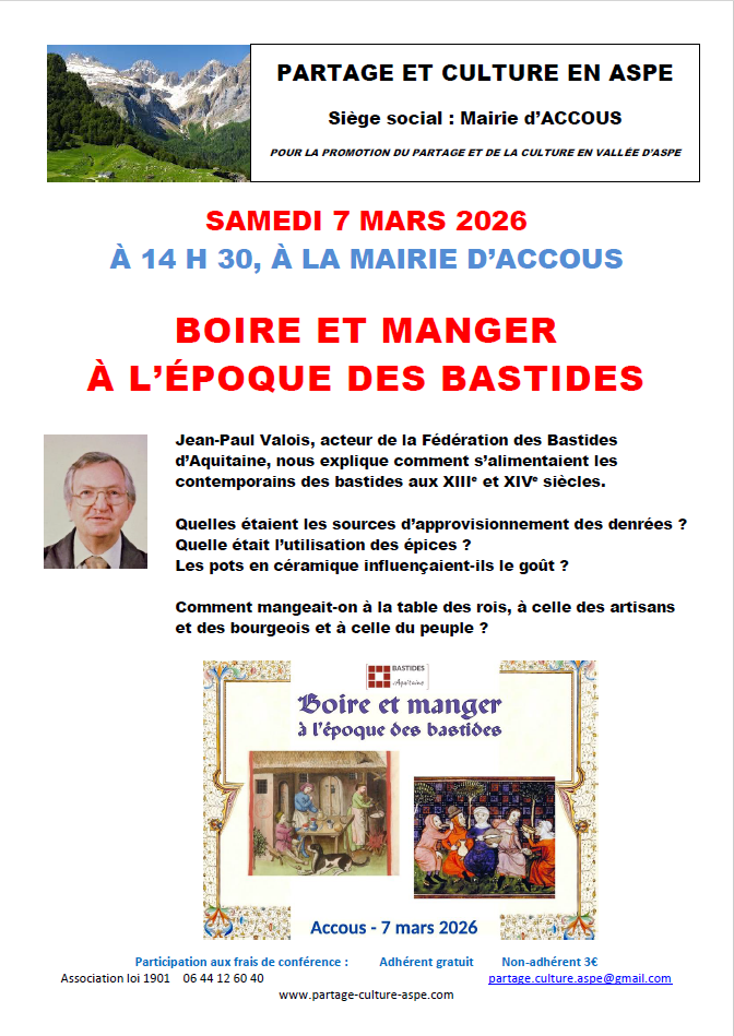 Conférence partage et culture : Boire et mange ...