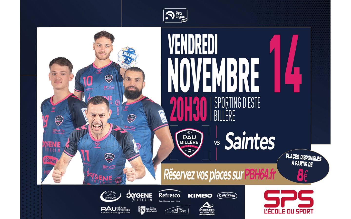 Handball: Pau Billère Handball Vs Saintes