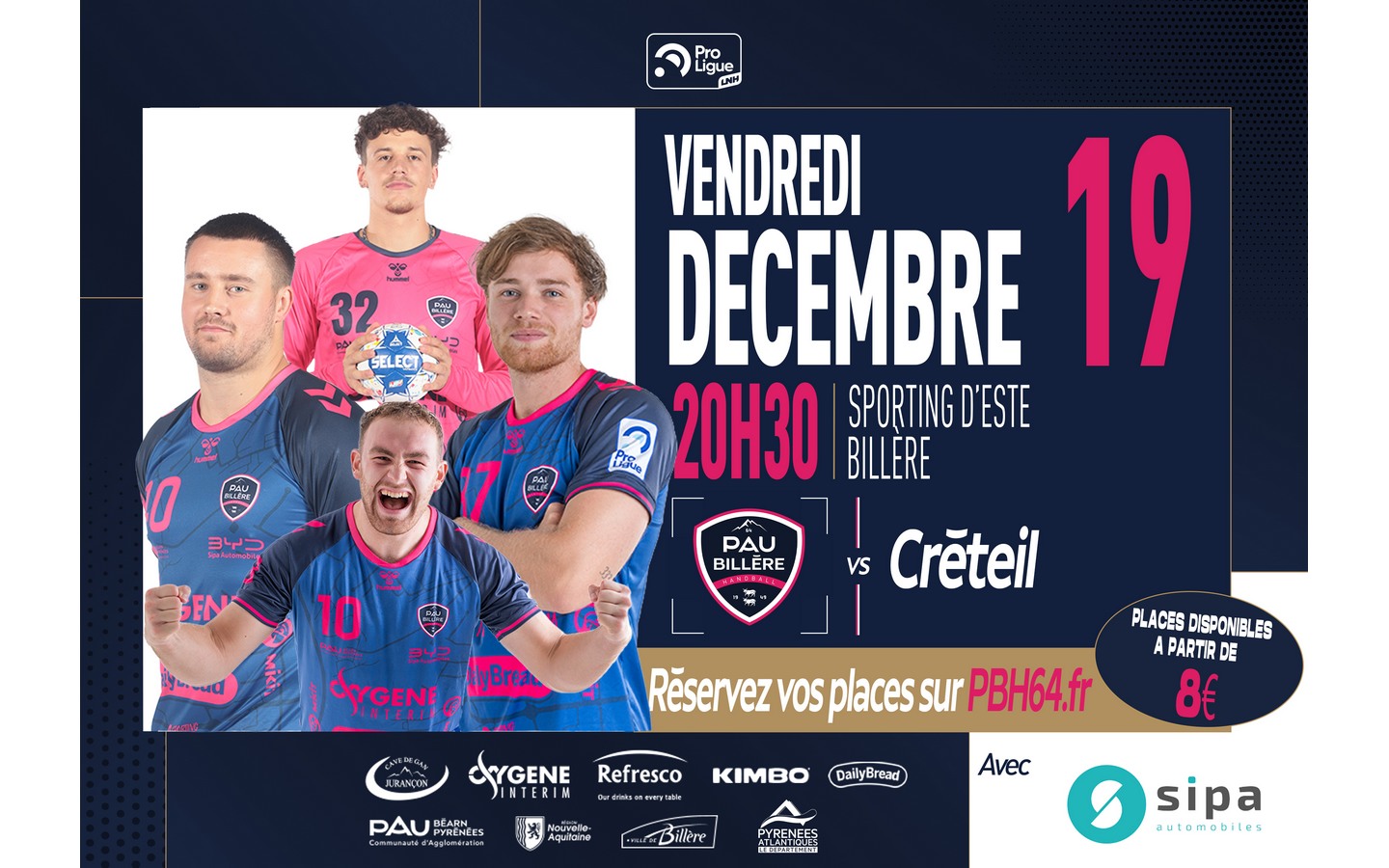 Handball: Pau Billère Handball Vs Créteil