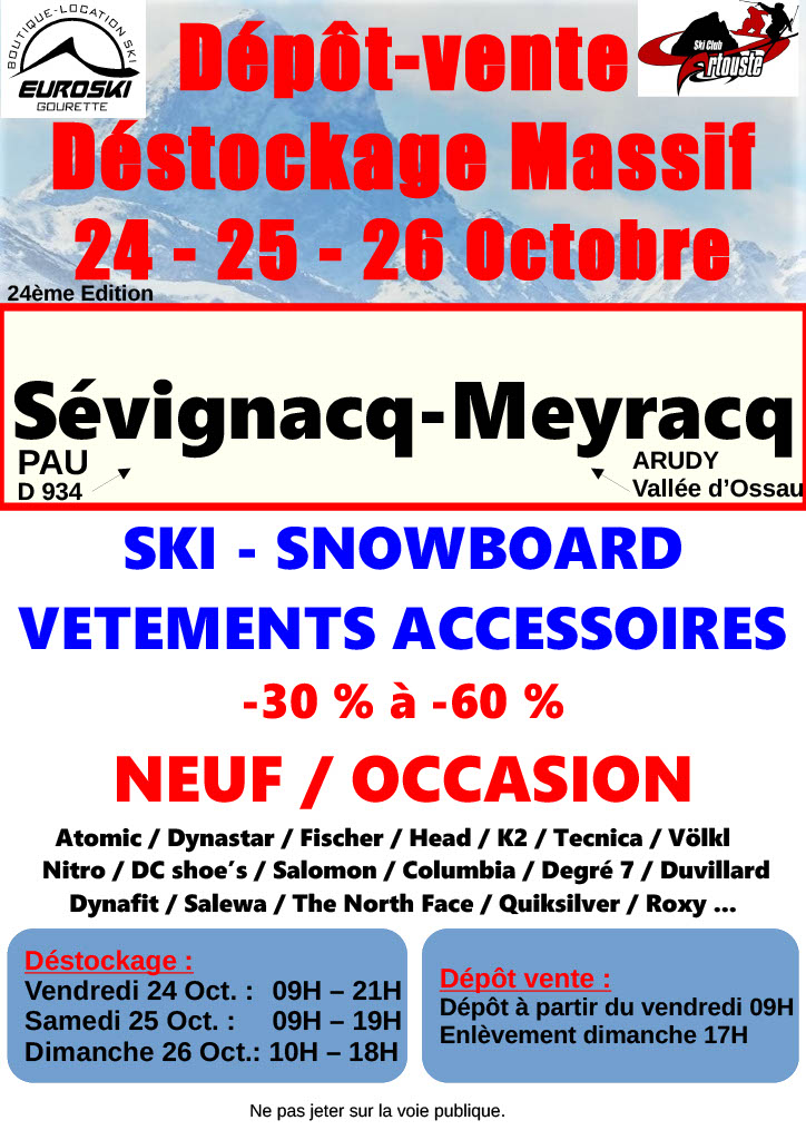 Dépôt Vente - Déstockage Massif - Ski Snowboar ...