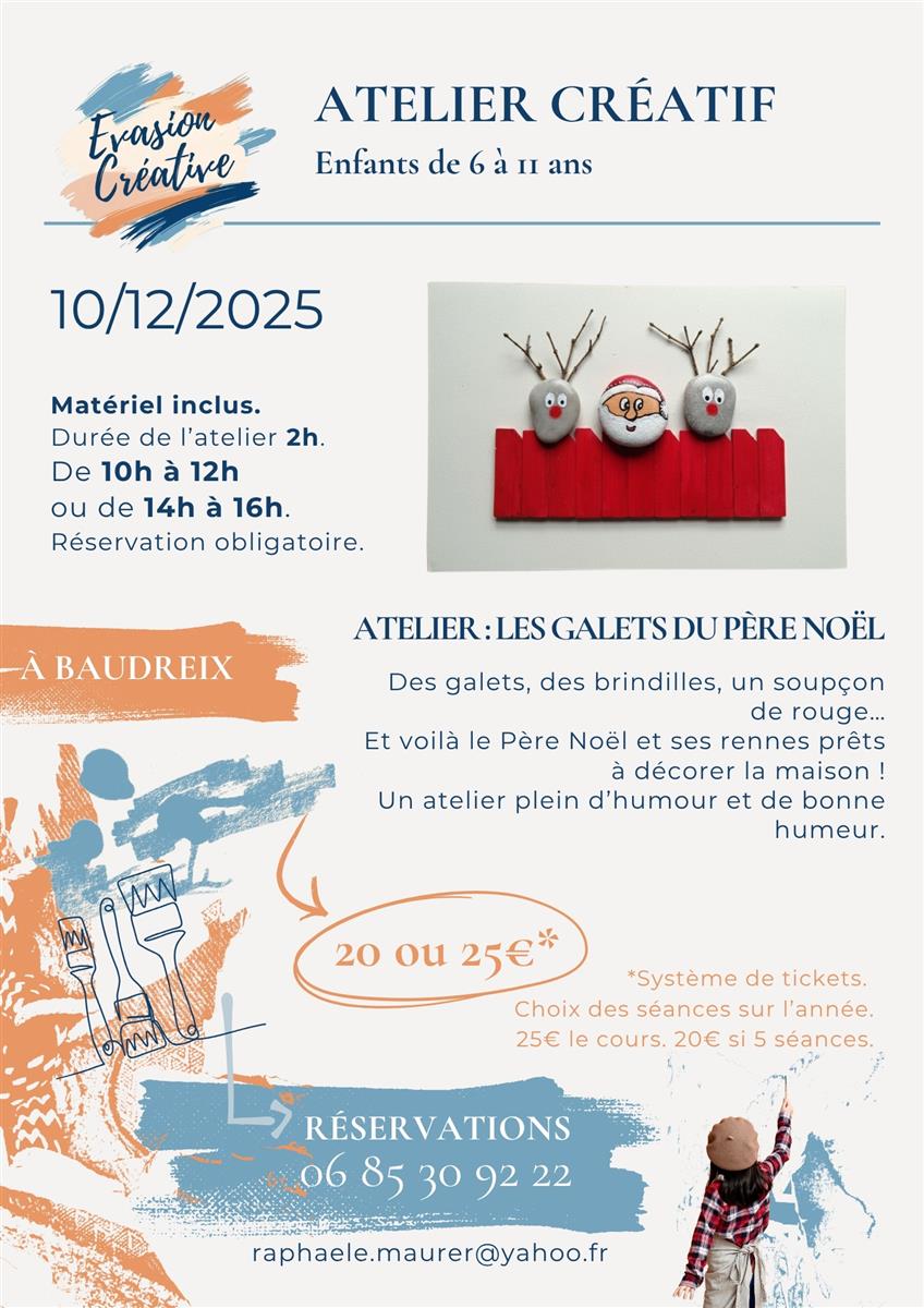 Atelier Créatif "Les galets du père Noël"