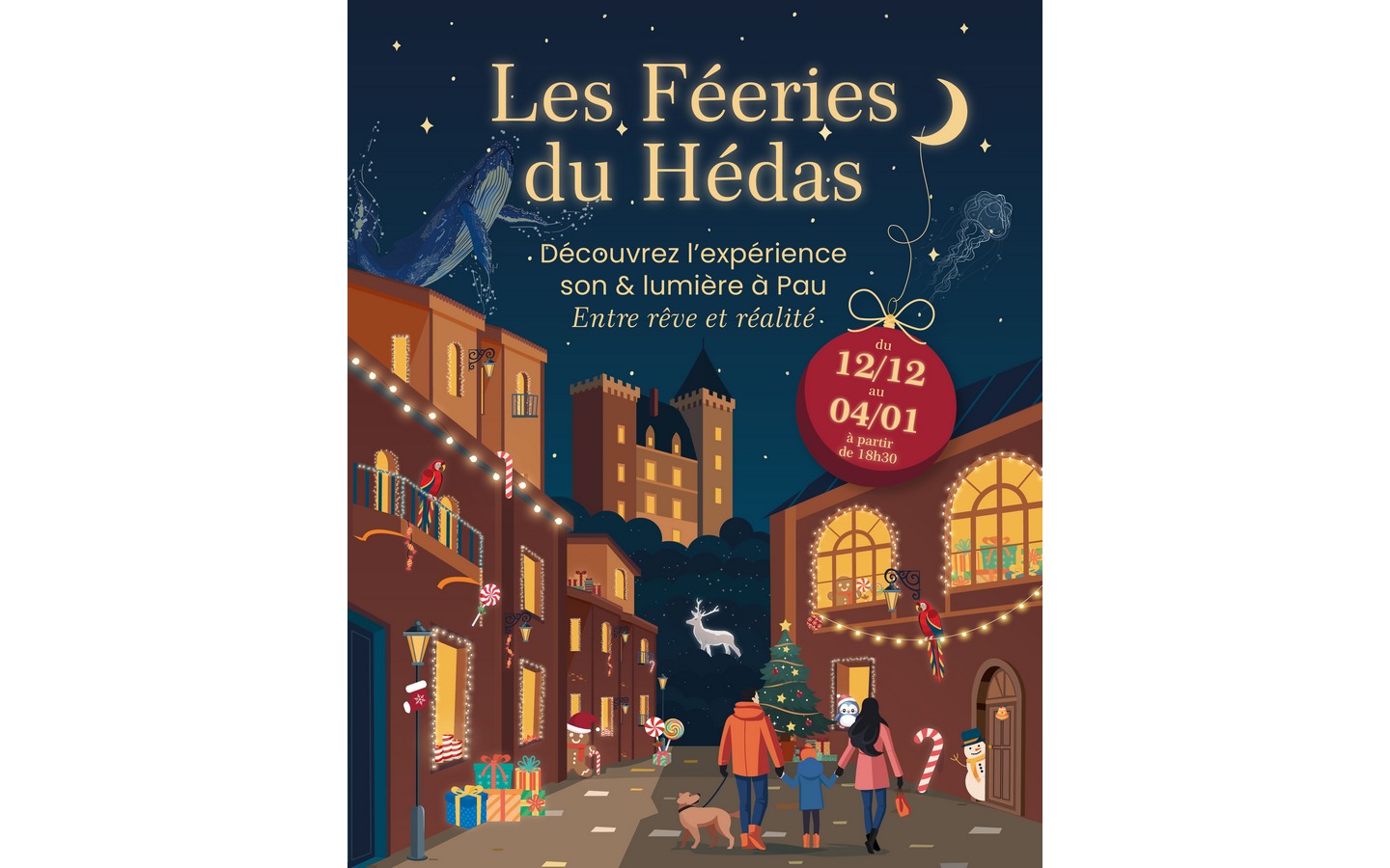 Noël à Pau - Spectacle:"Les fééries du Hédas"