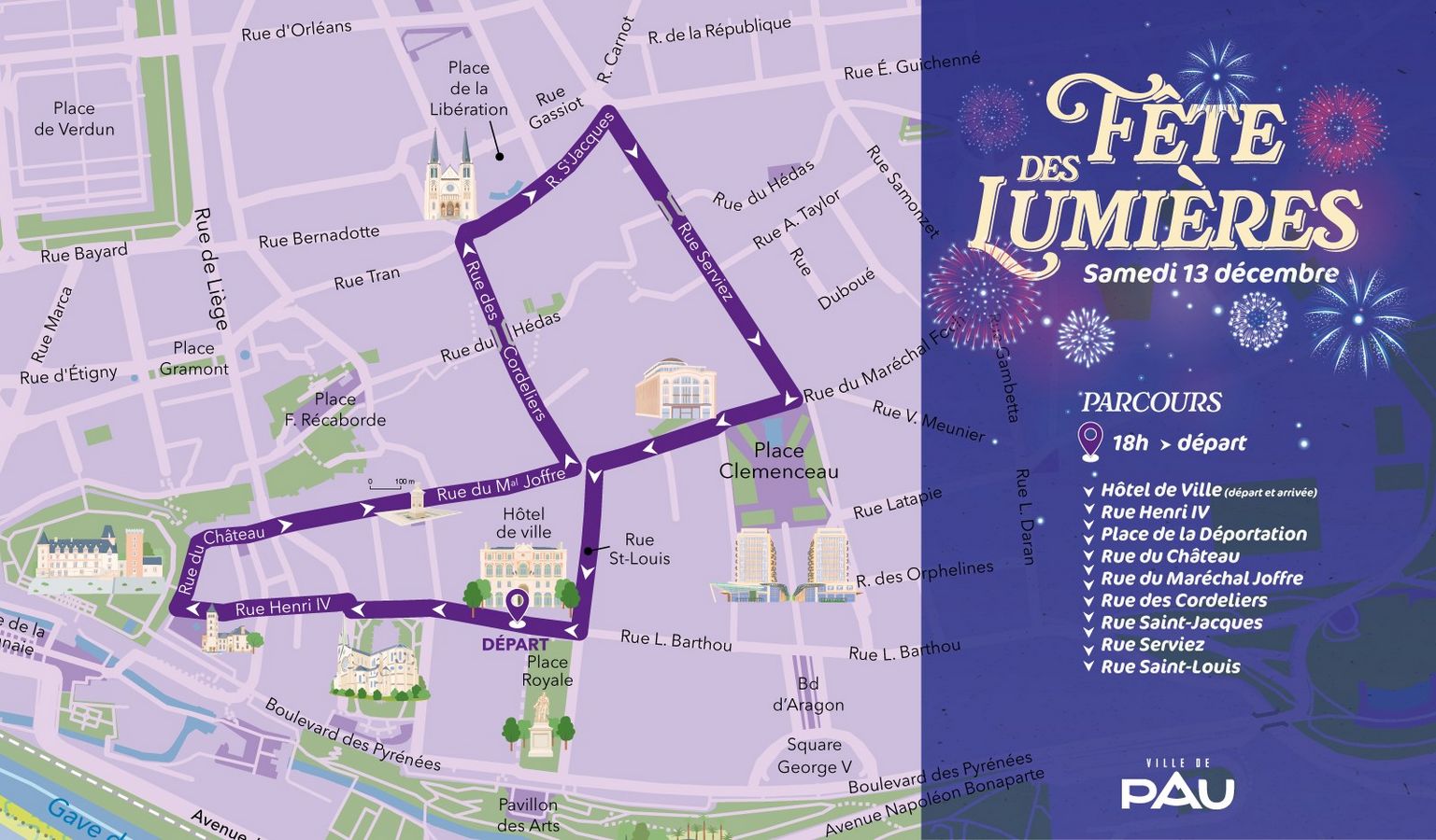 Noël à Pau - Fête des lumières et feu d'artifice