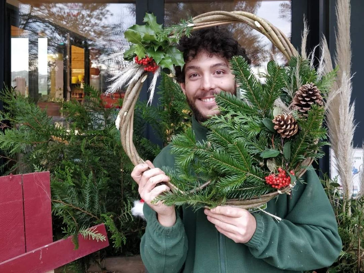 Couronnes de Noël au naturel, à la Cueillette  ...