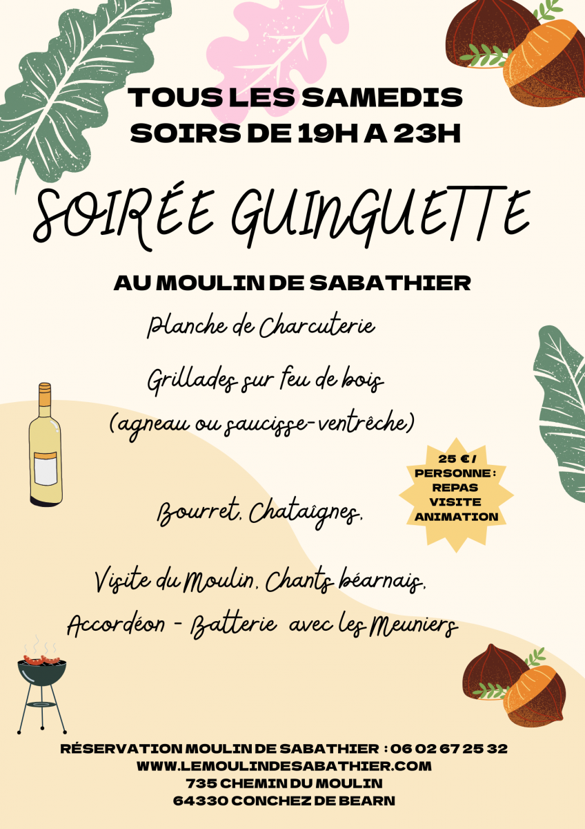Soirée guinguette au Moulin de Sabathier