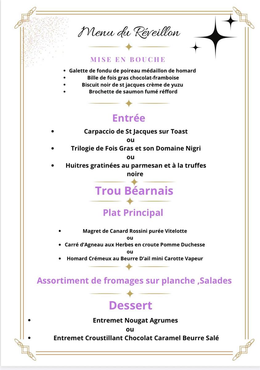 Réveillon au restaurant Le Family's