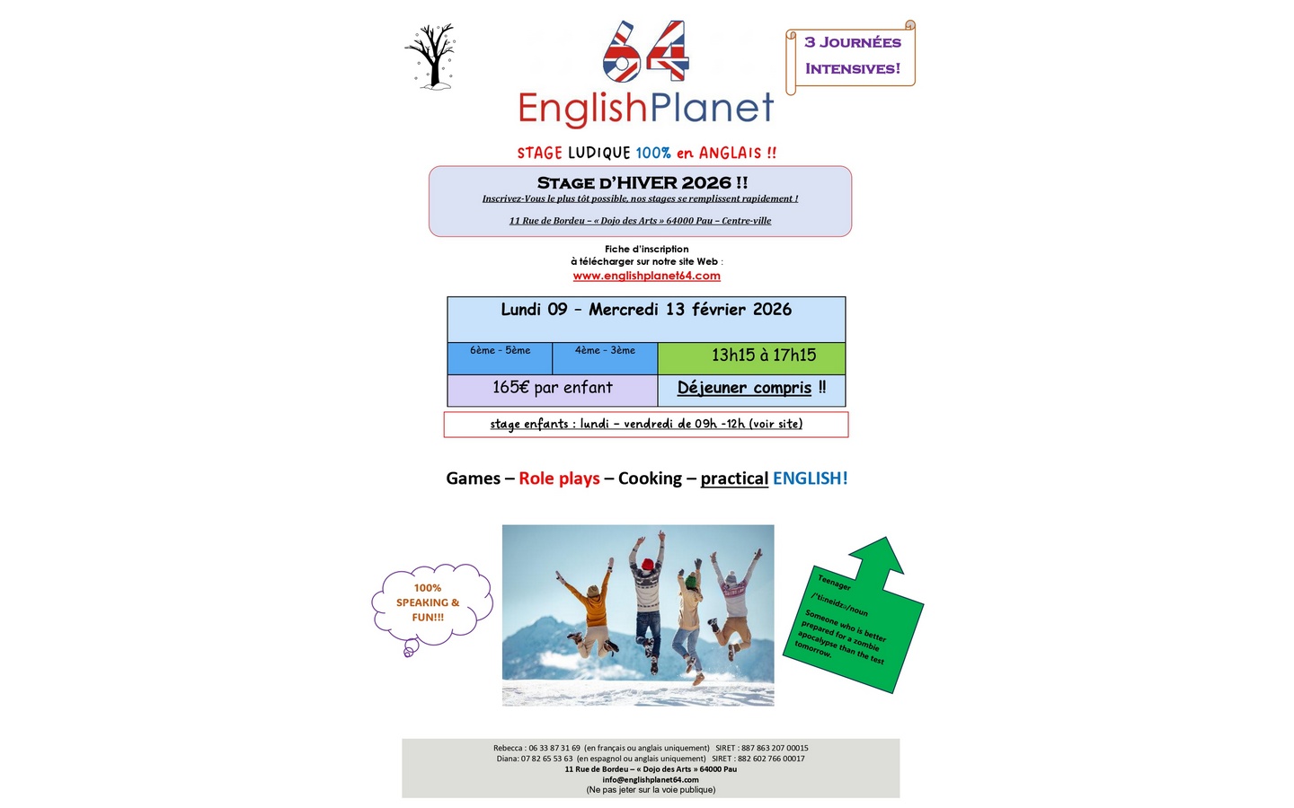 Stage anglais "hiver 2026"