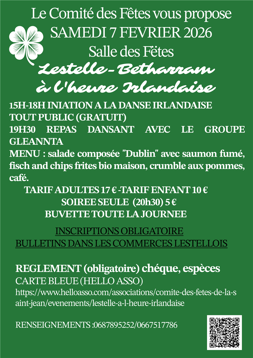 Lestelle-Bétharram à l'heure irlandaise