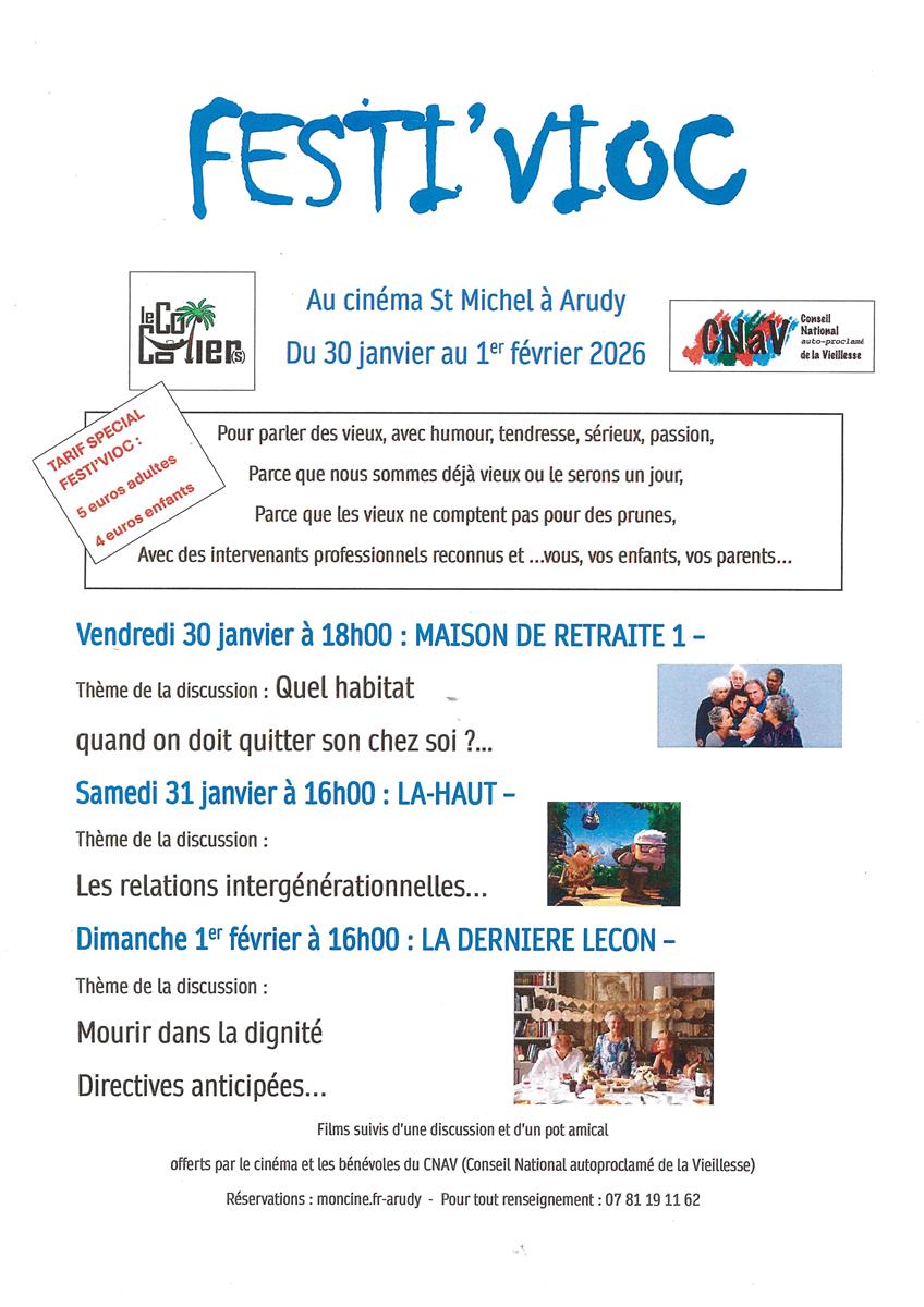 Festi'vioc - Cinéma Arudy : Là-haut