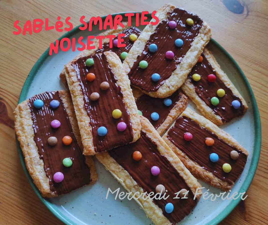 Sablés smarties noisettes