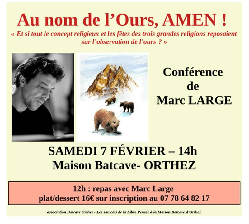 Conférence : Au nom de l'Ours, Amen !