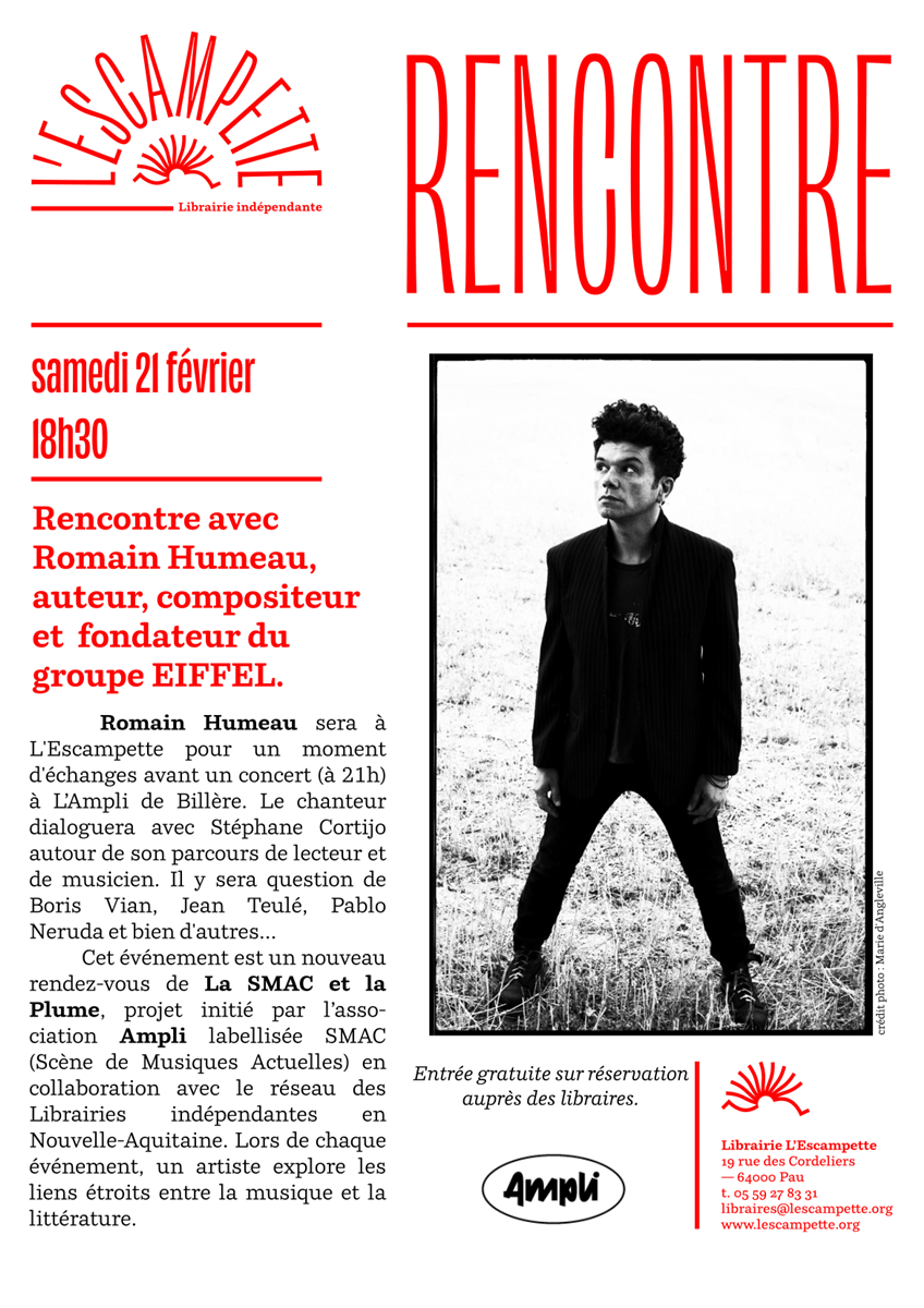 Rencontre littérature et rock avec Romain Humeau