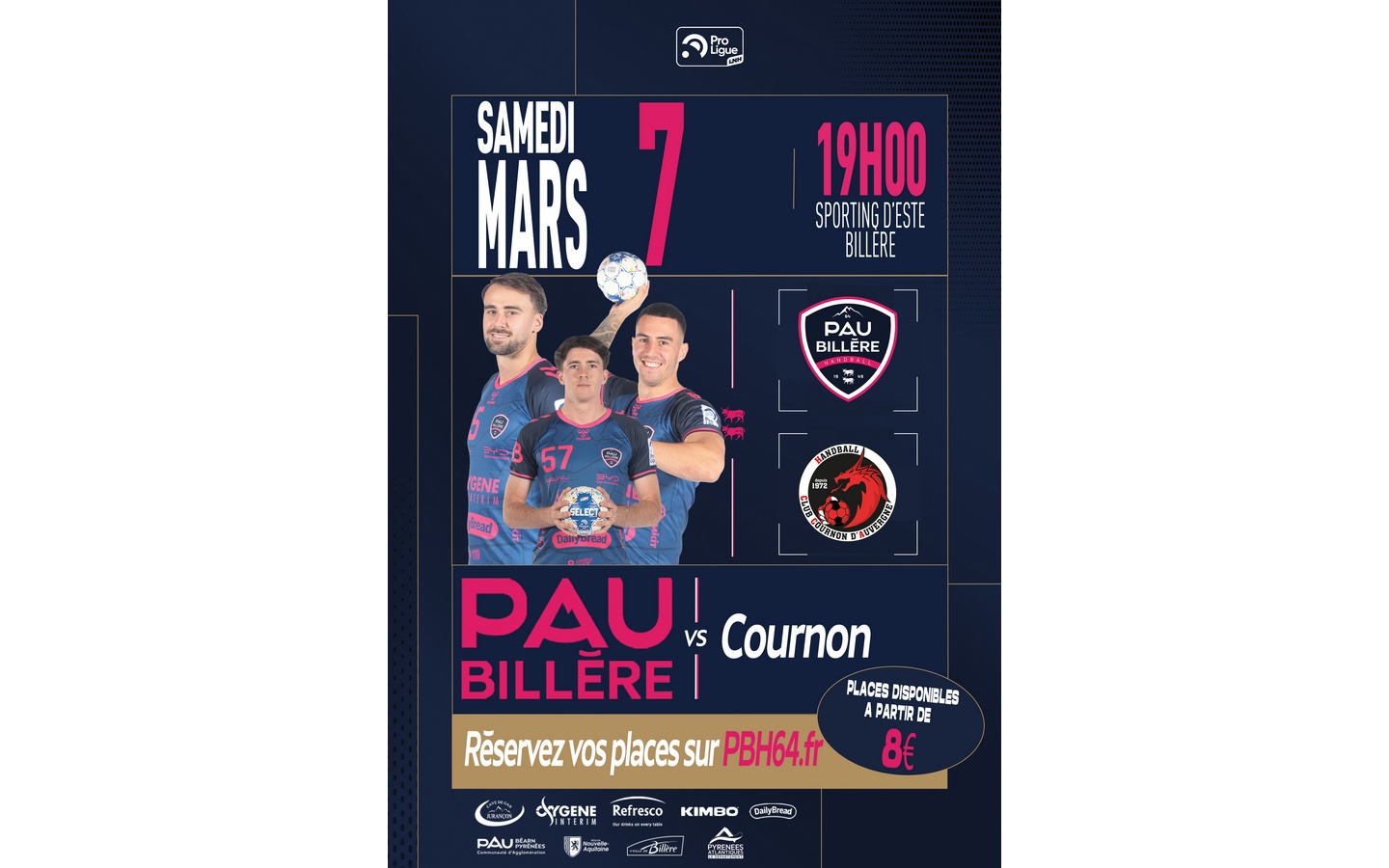 Handball: Pau Billère Handball Vs Cournon