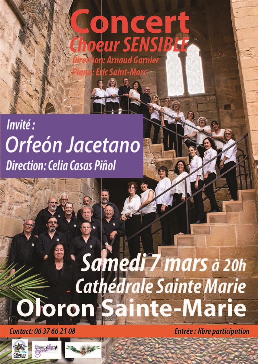 Concert Choeur Sensible & l'Orfeon jacetano