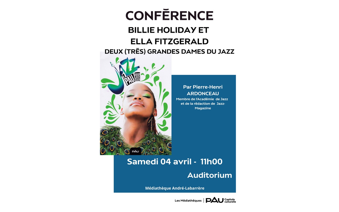 Conférence "Billie Holiday et Ella Fitzgerald"