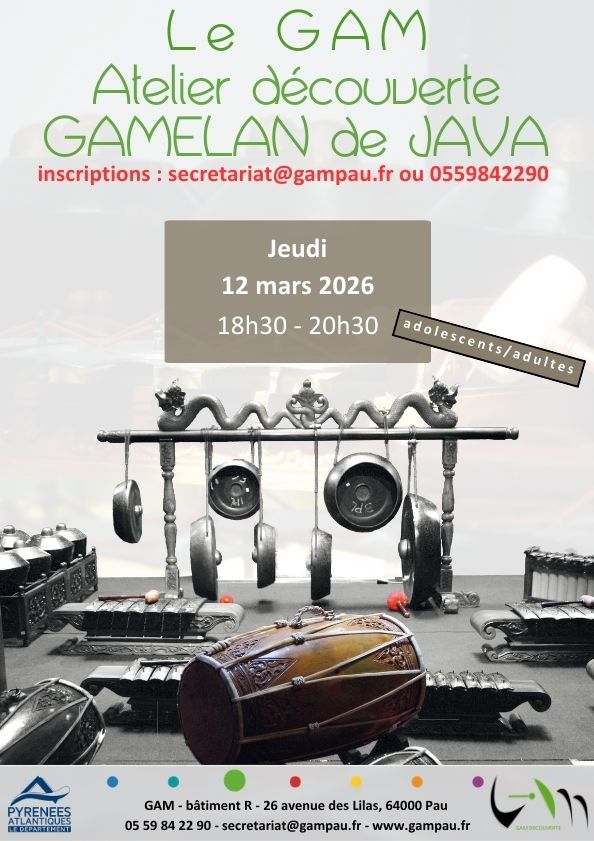 Atelier découverte GAMELAN de JAVA