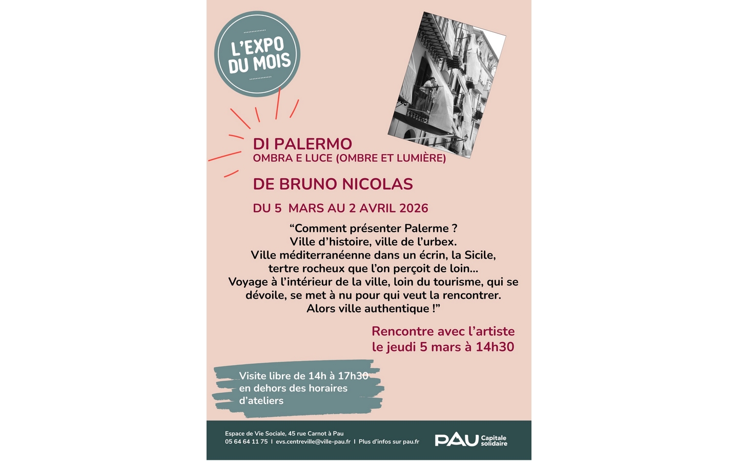 Exposition: Di Palermo, ombra e luce - Bruno N ...