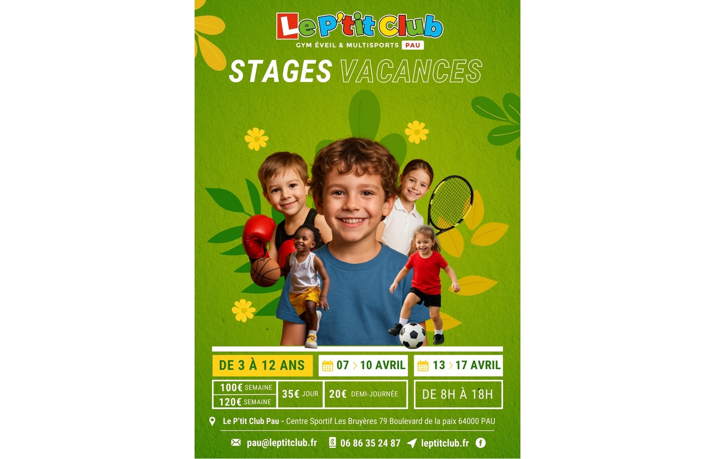 Stages multisports enfants "Le P'tit Club"