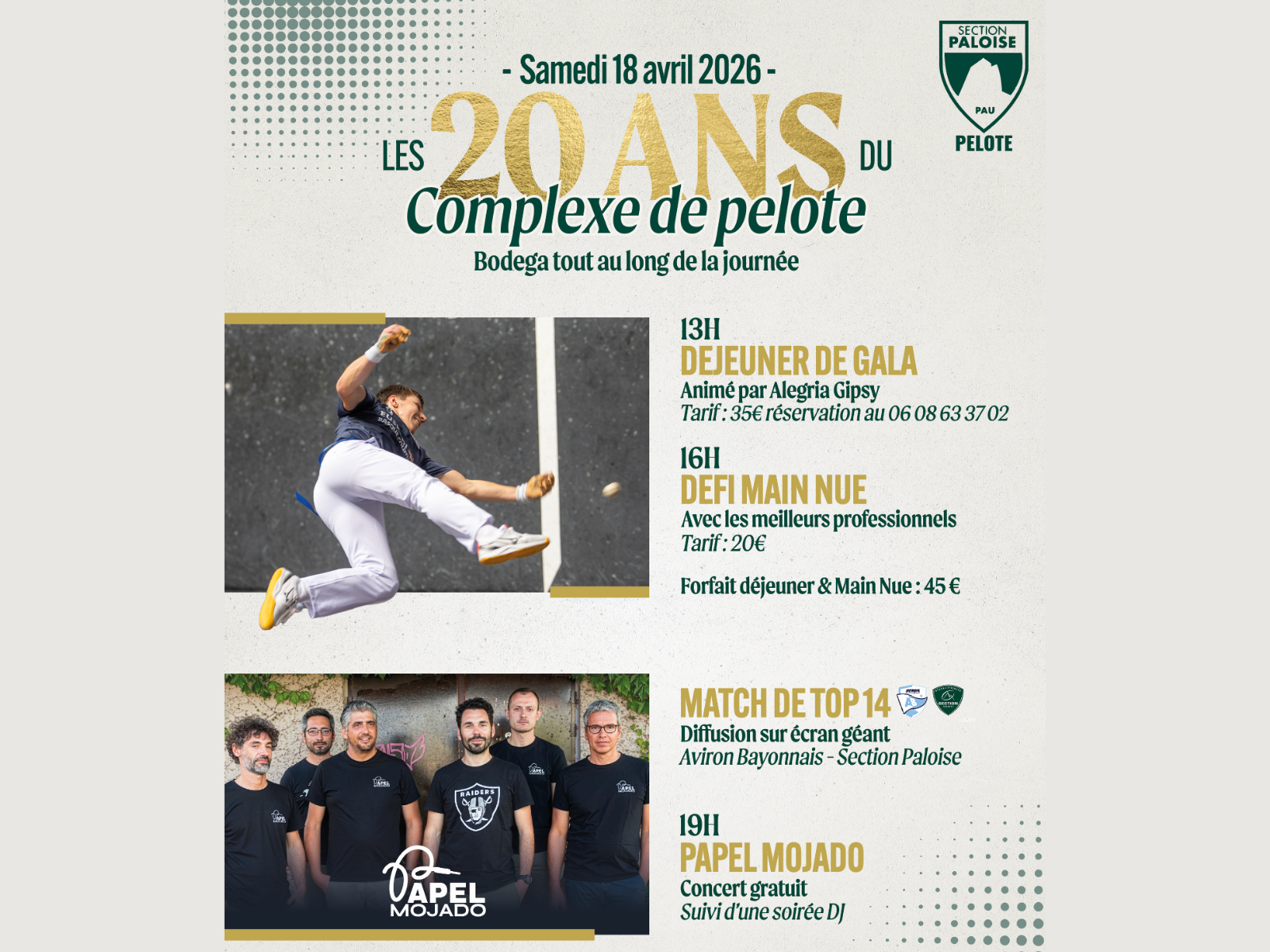 20 ans du Complexe de Pelote de Pau