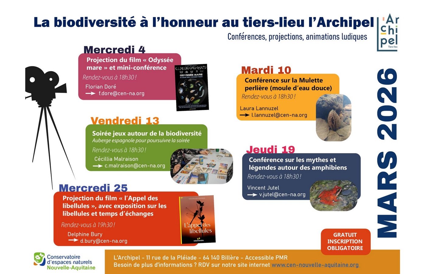 Projection du film "l'Appel des libellules", a ...