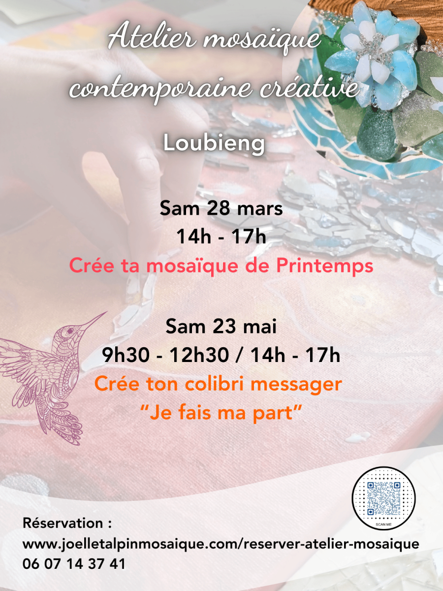 Stage de mosaïque contemporaine créative tout  ...