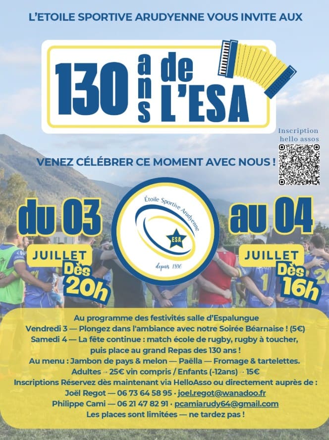 130 ans de l'Etoile Sportive Arudyenne