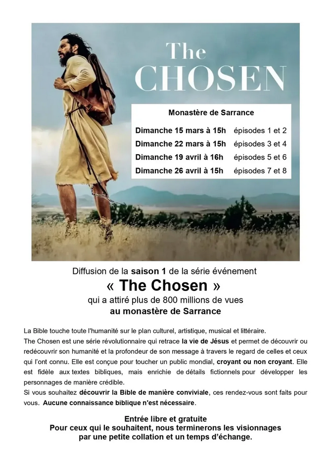 Projection de "The Chosen" - épisodes 3 et 4
