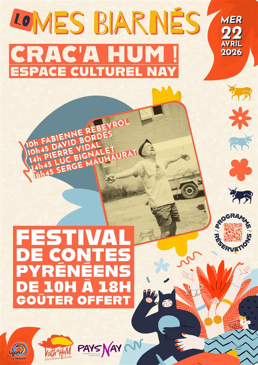 Affiche CRAC&rsquo;A HUM! Festival de Contes Pyrénéens
