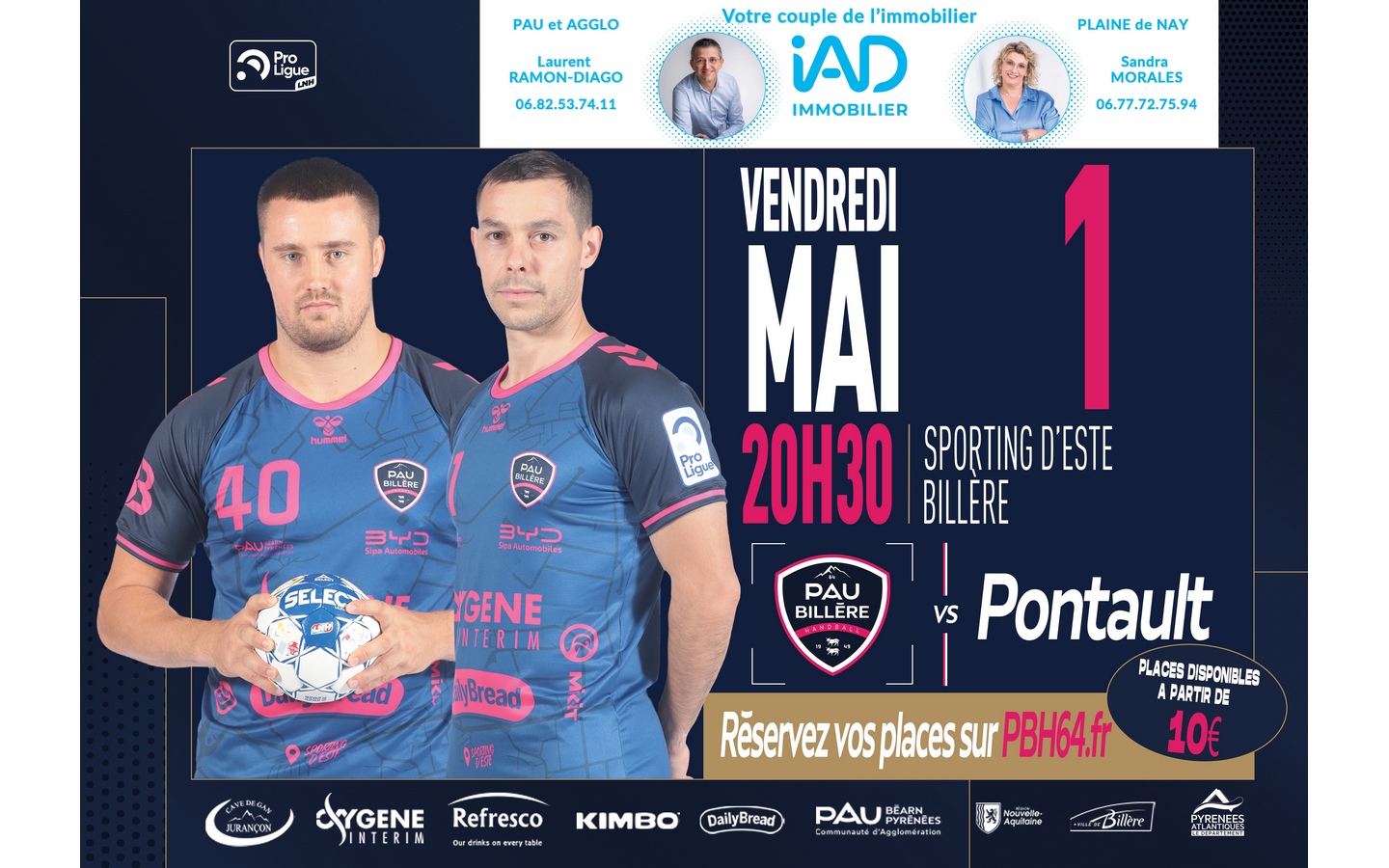 Handball: Pau Billère Handball Vs Pontault