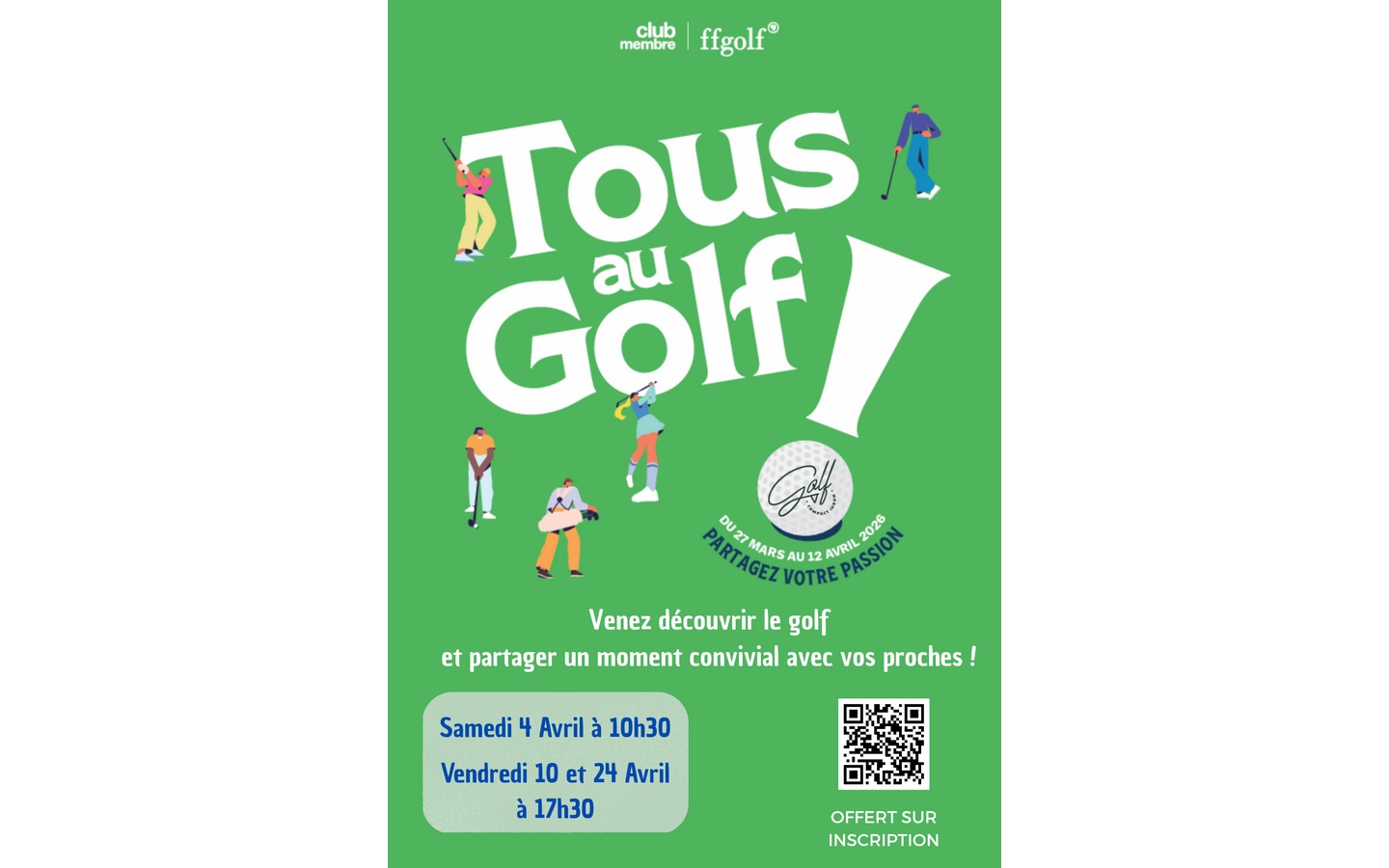 Tous au golf - initiations au golf gratuites