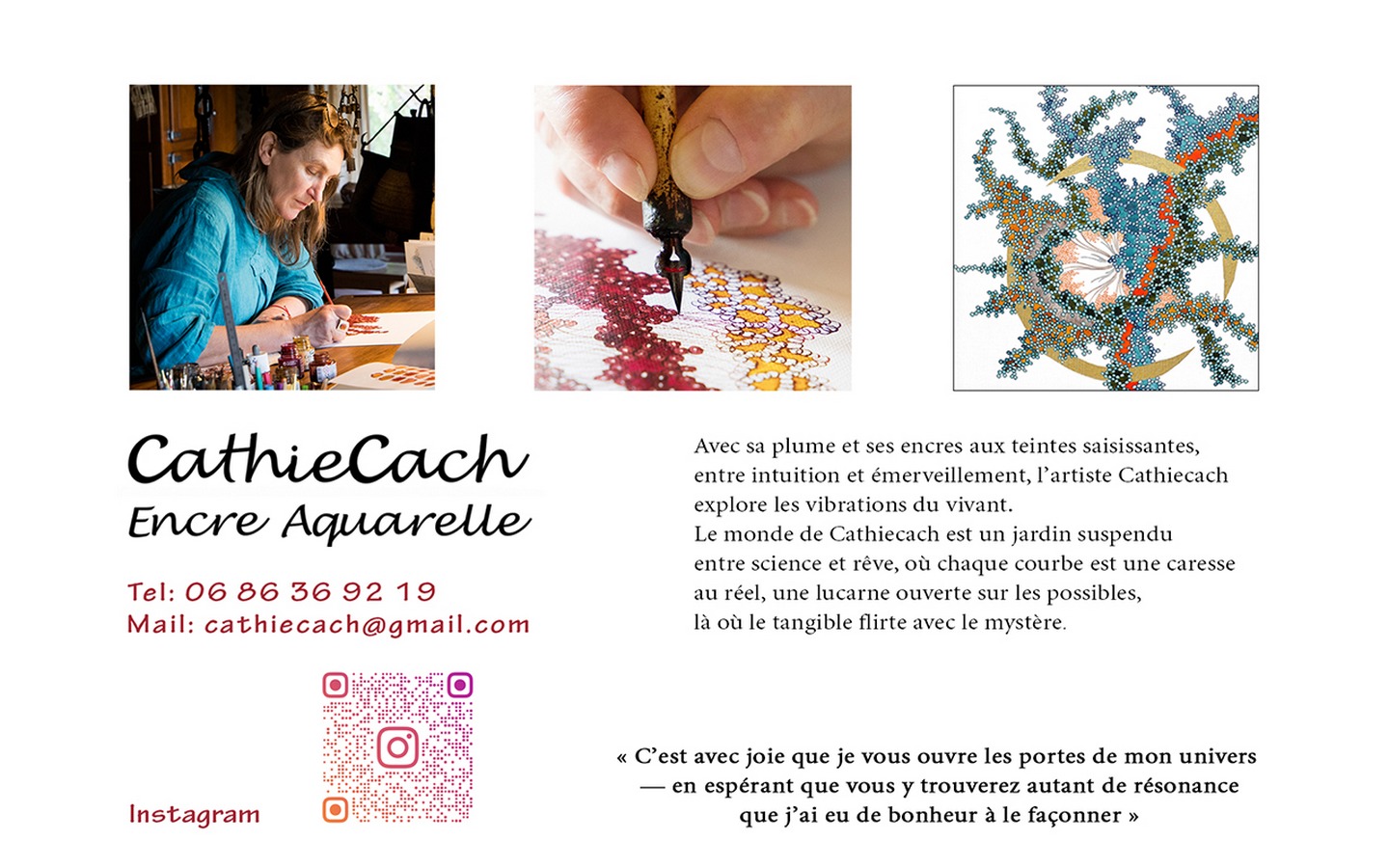 Exposition: CathieCach - Encre aquarelle
