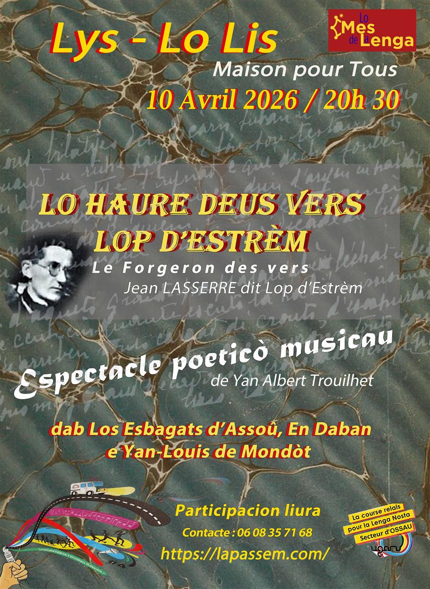 Spectacle poétique musicale - Le forgeron des vers