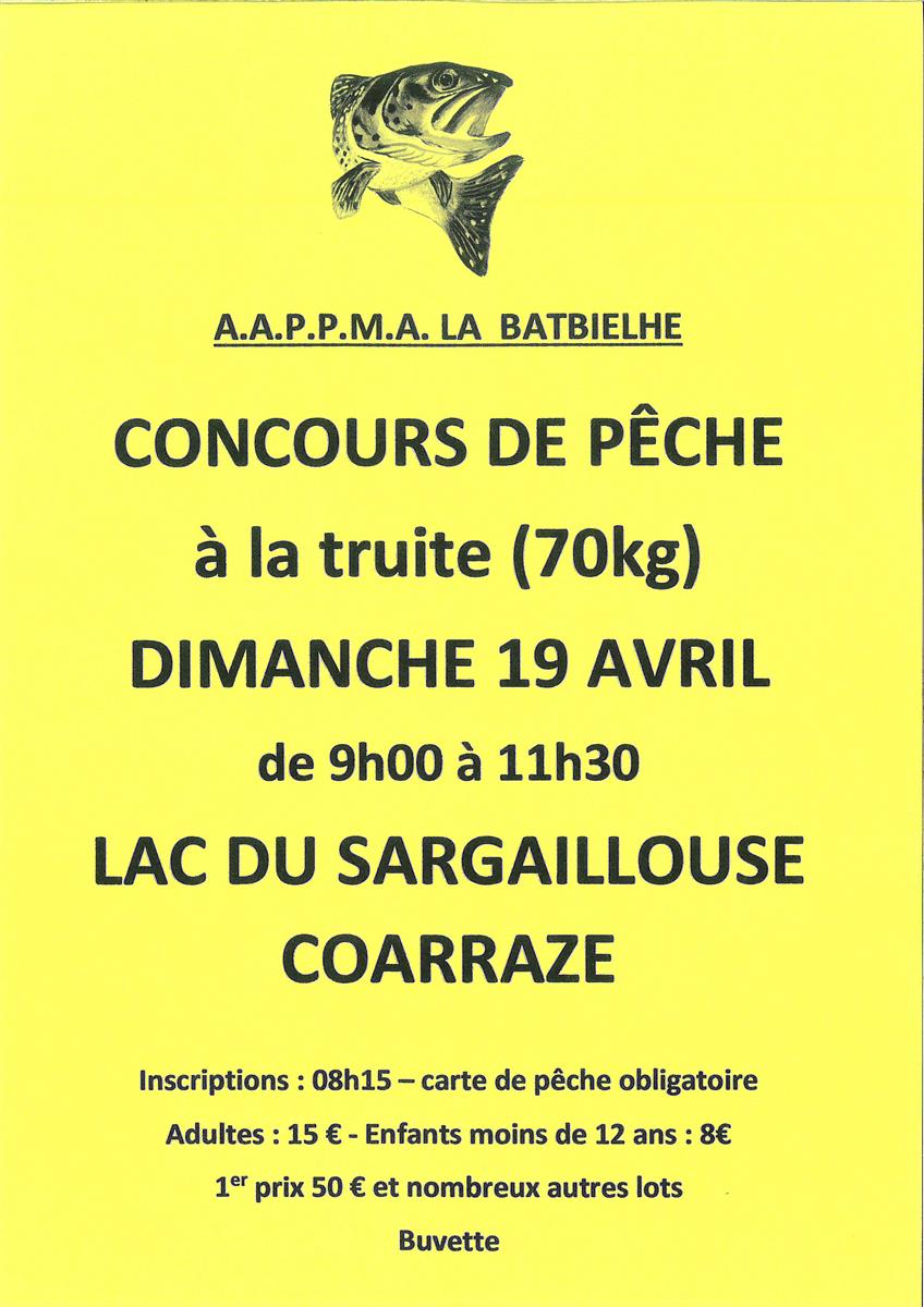 Concours de pêche à la truite (70 kg)