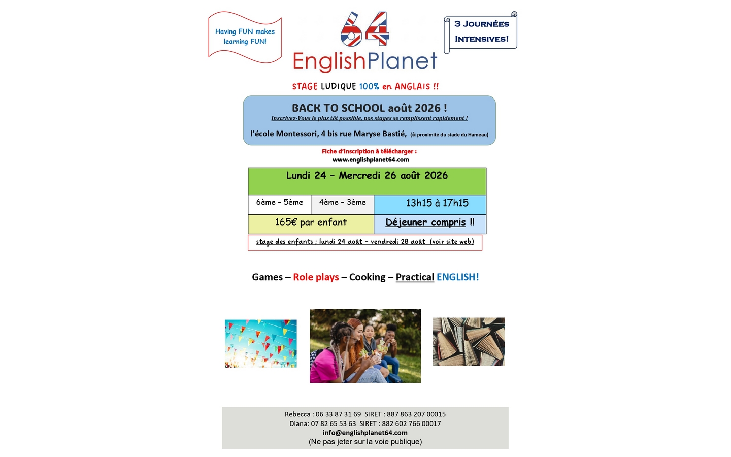 English Planet - Stage anglais "Back to school"