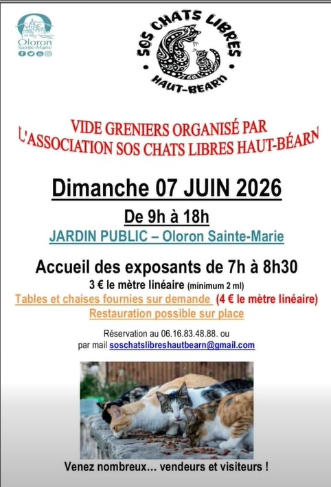 Vide grenier de l'association SOS Chats libres ...