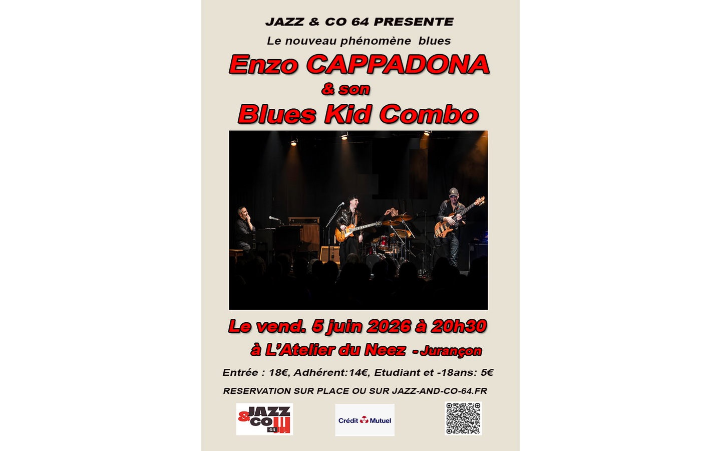 Concert : Enzo Cappodano et son Blues Kid Combo