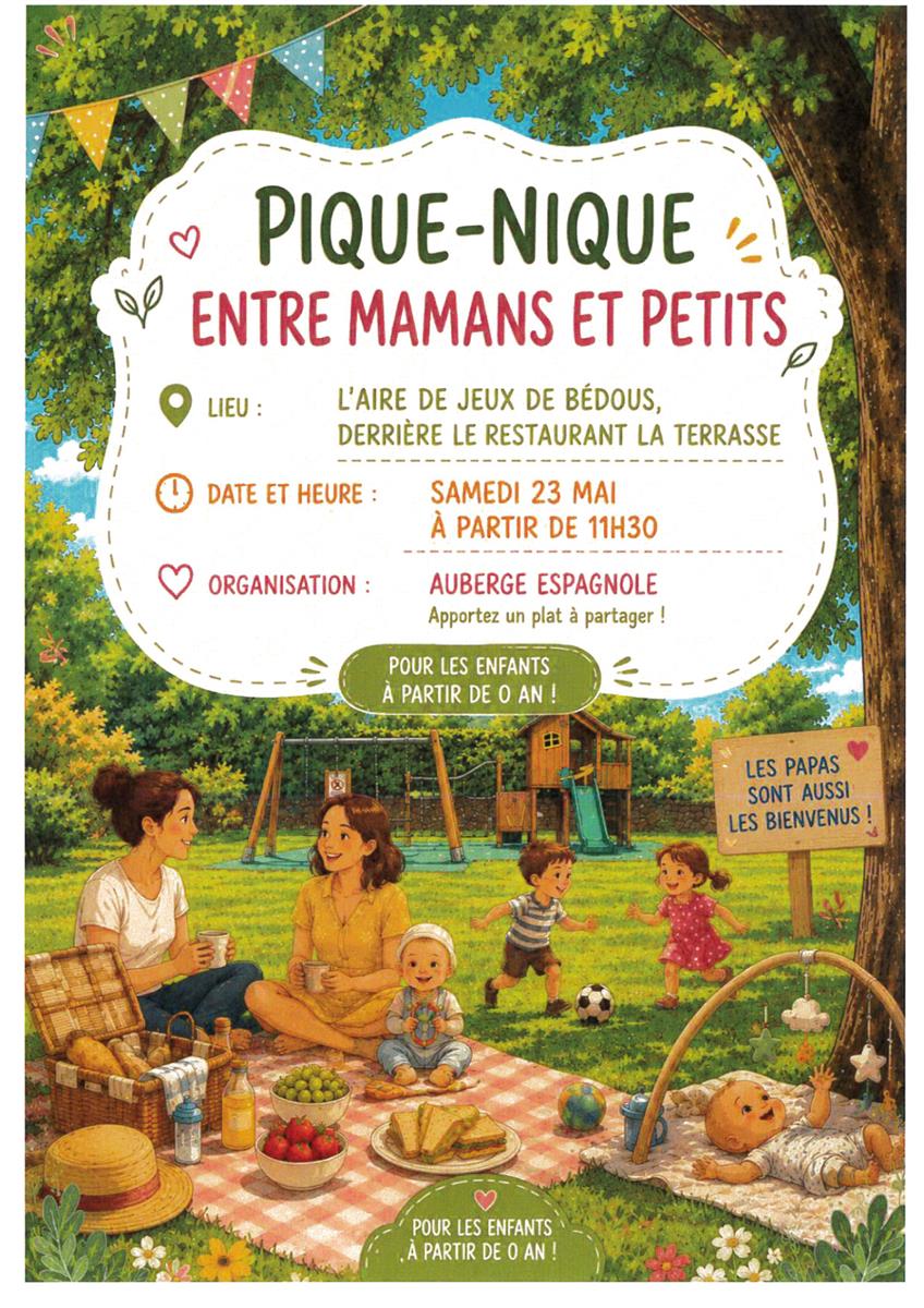 Pique-nique entre mamans et petits