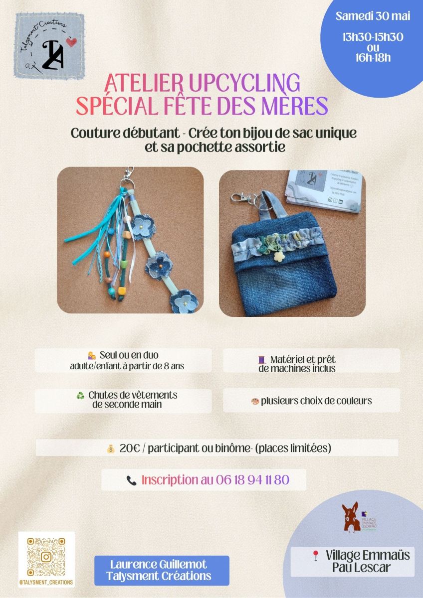 ATELIER COUTURE UPCYCLING fête des Mères