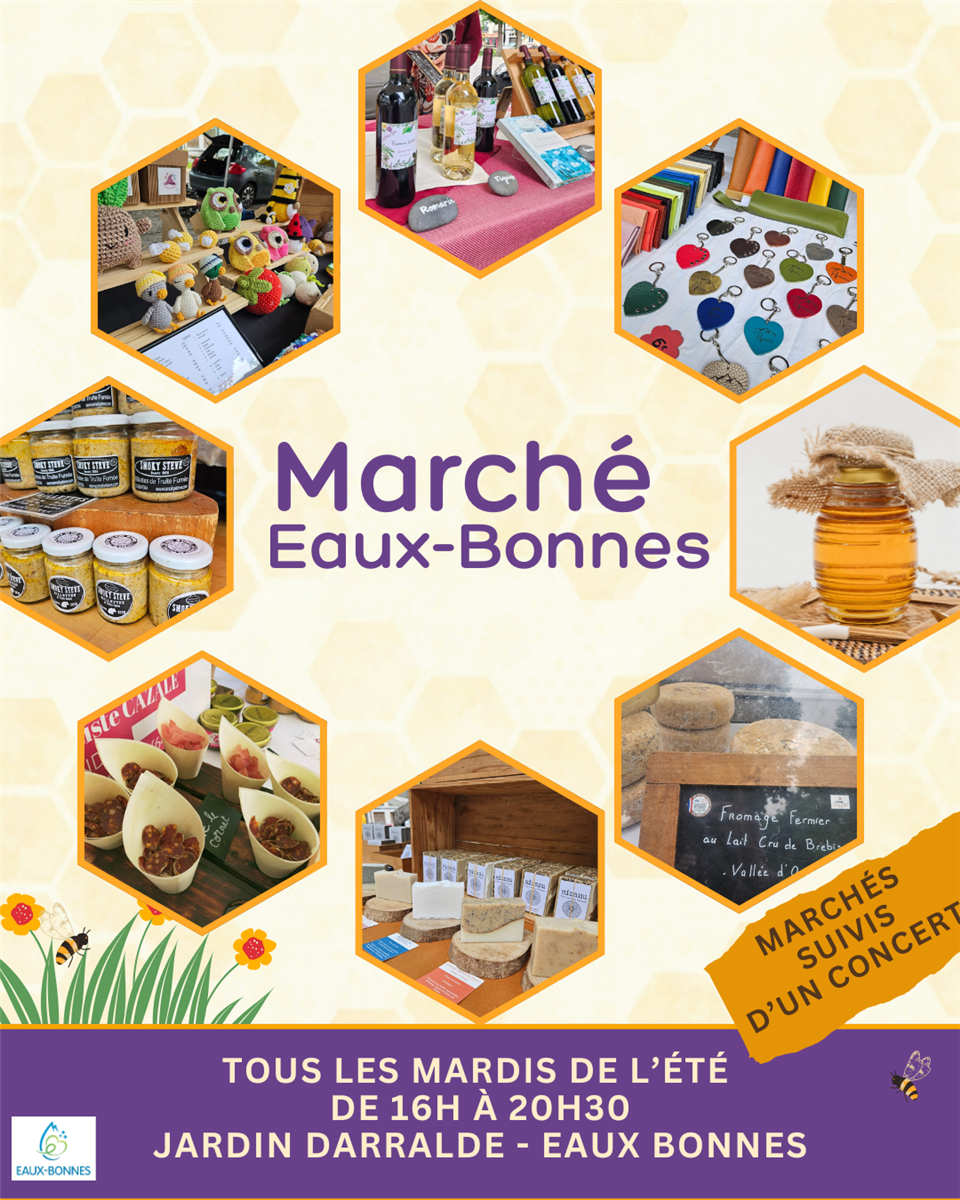 Marché d'été Eaux-Bonnes suivi d'un concert