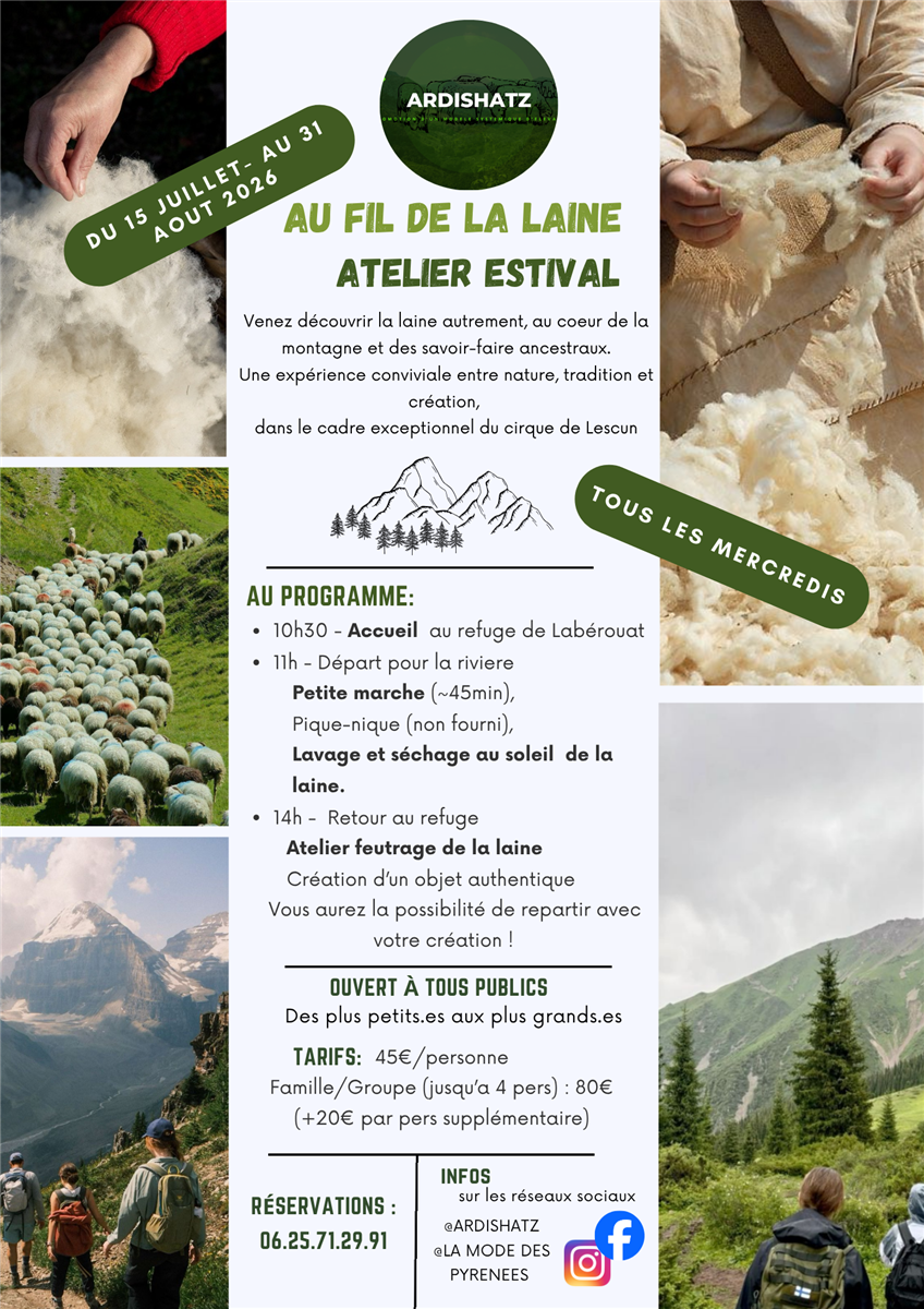 Au fil de la laine: Atelier estival