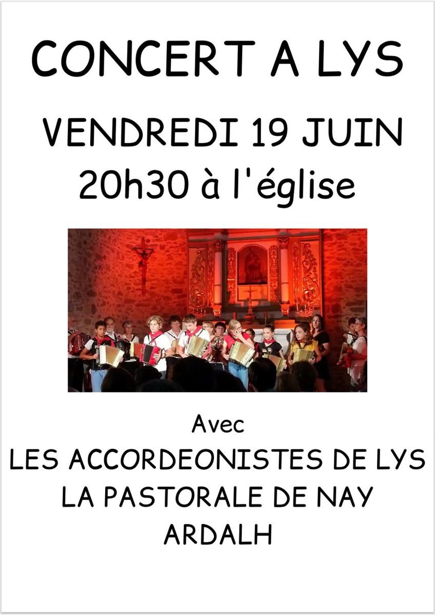 Concert : Les accordéonistes de Lys, la Pastor ...