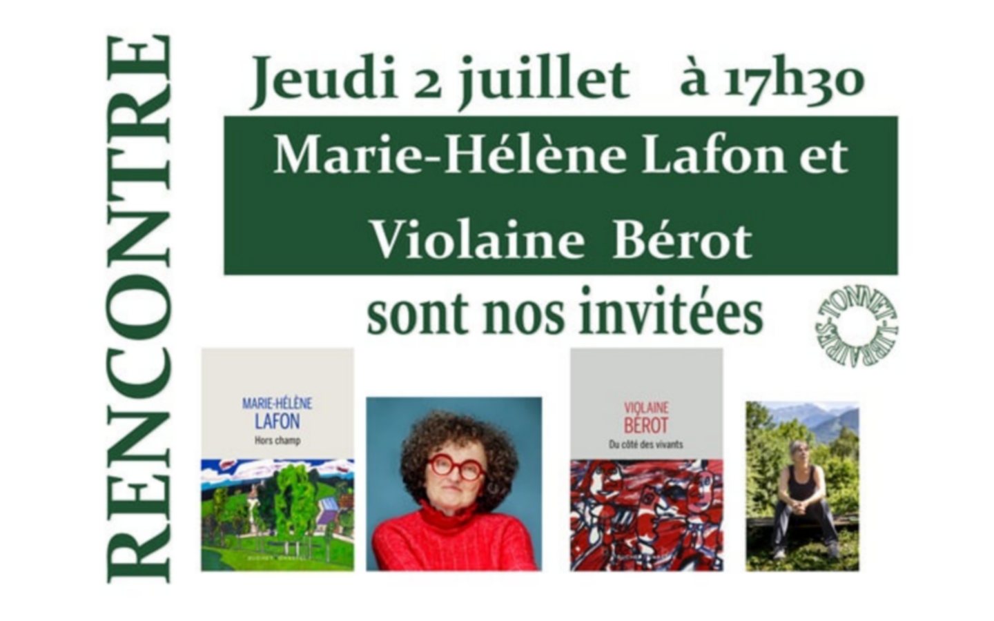 Tonnet: Rencontre avec Marie Hélène Lafon et V ...