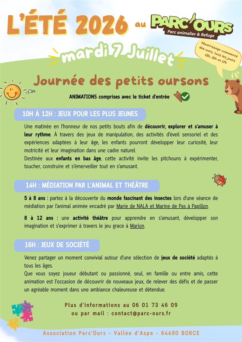 Parc'Ours - Journée des petits oursons